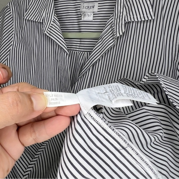 J. Crew Re-Imagined Women’s popover Tunic White &Black Striped MP - Picture 5 of 7